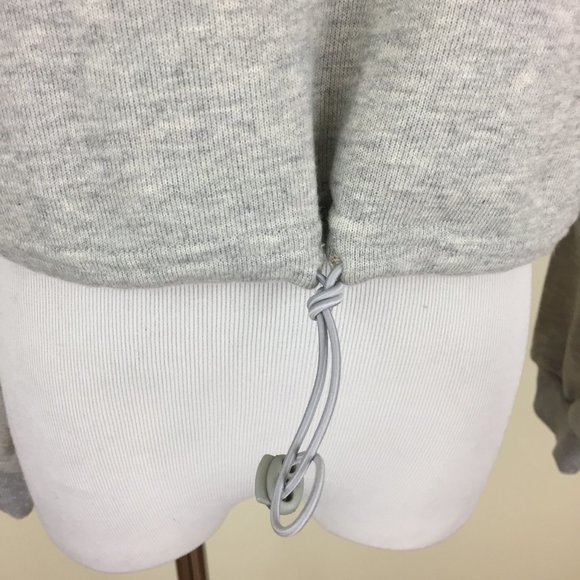 ACOA Gray Pink Green 'HIGH MAINTENANCE' Print Drawstring Hem Cropped Shirt - Picture 13 of 14